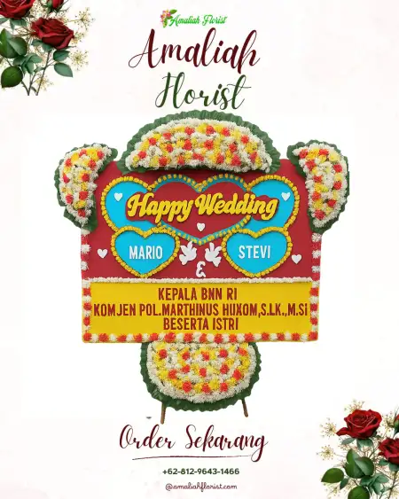 Papan Bunga Pernikahan Menadi